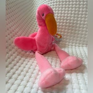 Vintage 1995 Ty Original Beanie Baby. Pinky The Flamingo